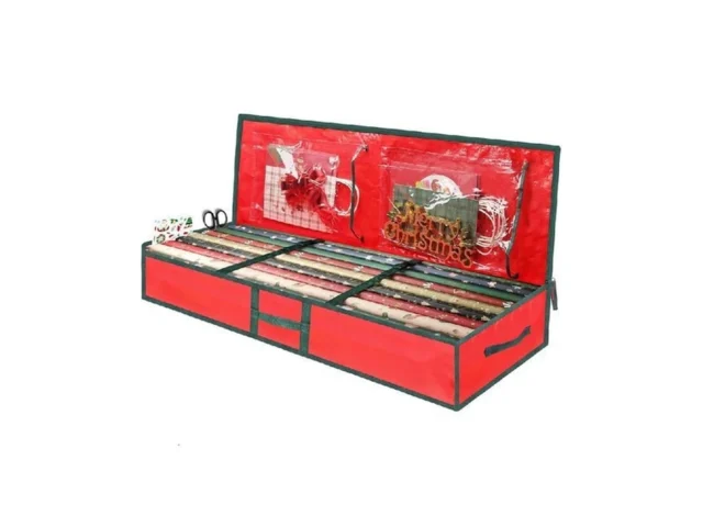 Emomas Christmas Gift Wrapping Paper Organizer… Code