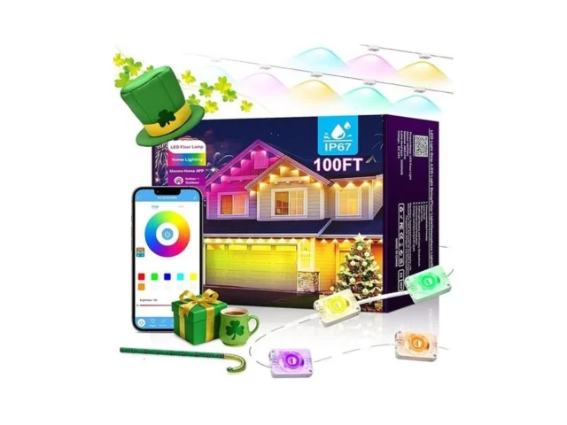 100ft Permanent Outdoor Lights For House St Patrick… Code