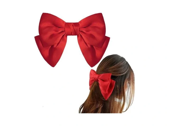 Céllot Red Hair Bow For Women Girls Satin Bows… Code