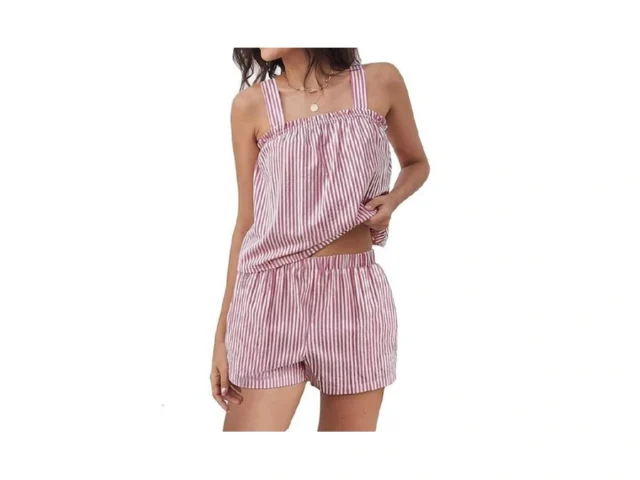 Anrabess Womens Pajama Sets Striped 2 Piece Pjs… Code
