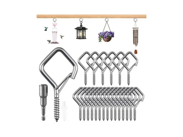 Bjutyeu 25 Pack Outdoor String Light Hooks With… Code