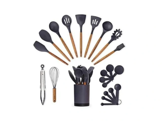 Silicone Kitchen Utensils Set Holder Cooking… Code