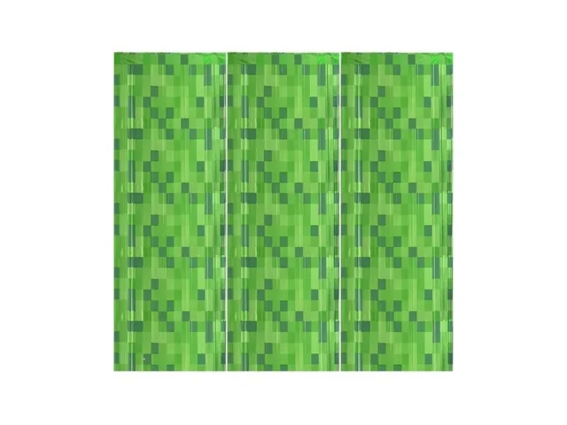 Calmi 3 Pack Green Foil Fringe Curtains Pixel… Coupon