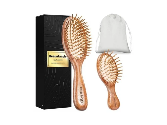 Beauntangly Hair Brush Set Natural Bamboo Bristles… Code