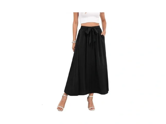 Askyes Women S Black Maxi Skirts Elastic High… Code