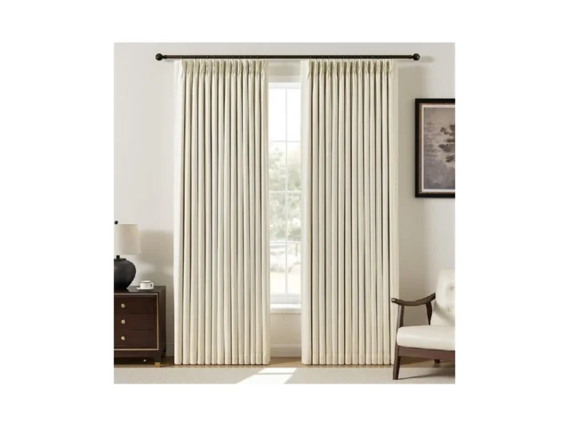 Yz Home Pinch Pleated Linen Curtains 100 Blackout… Code