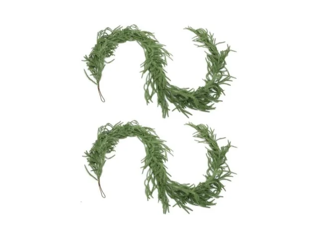 2 Pcs 6ft Norfolk Pine Garland Upgrade Thicker Real… Code