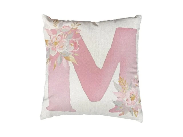 Pink Alphabet Covers Throw Pillow Covers 18 X 18… Code