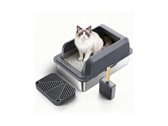 Rublelitie Stainless Steel Cat Litter Box With Lid… Code