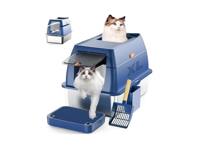 Rublelitie Stainless Steel Cat Litter Box With Lid… Code