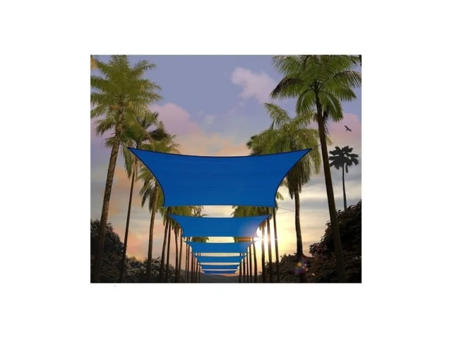 Amgo 12 X 16 Blue Rectangle Sun Shade Sail Canopy… Code