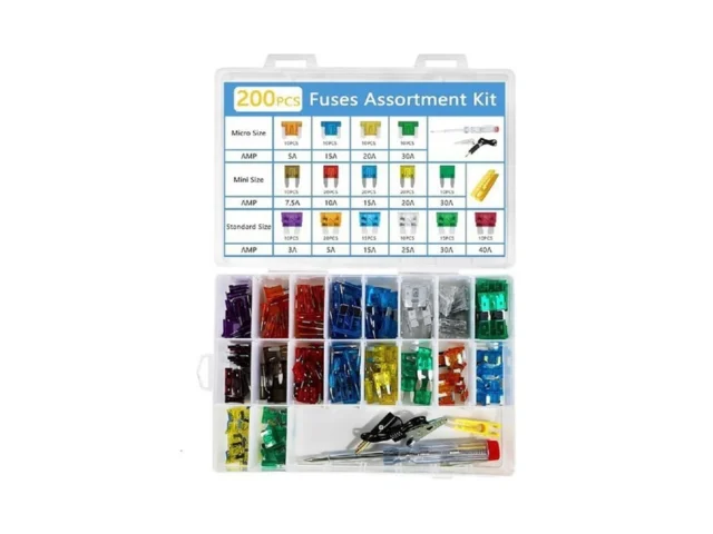 200pcs Car Fuse Assortment Kit 40 Micro 80 Mini 80… Code