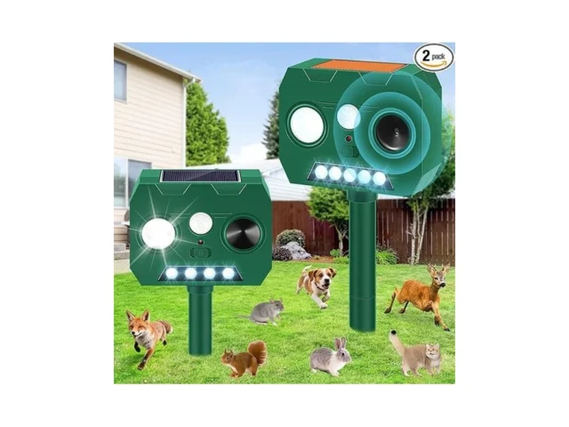 Solar Ultrasonic Animal Repellent Outdoor 2 Pack… Code
