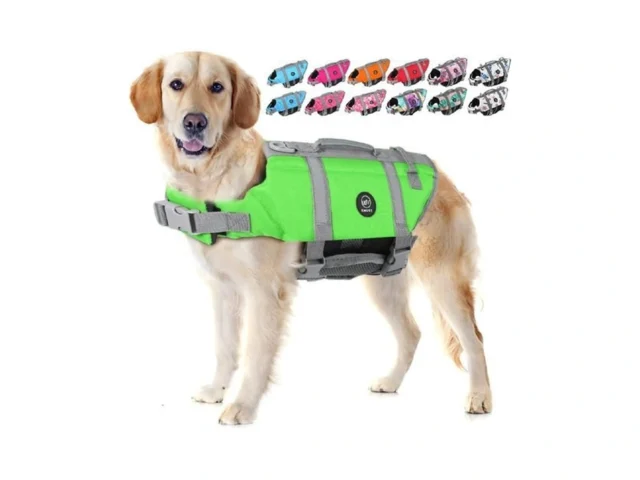 Emust Dog Life Preserver Dog Flotation Vest For… Code