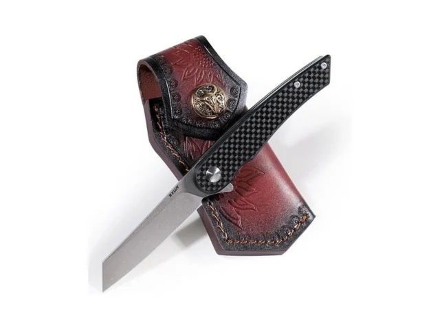 Rxluy Folding Pocket Knife With Leather Sheath 2 79… Code