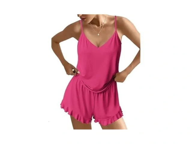 Ekouaer Womens Cami Pajama Sets V Neck Pjs Soft… Code