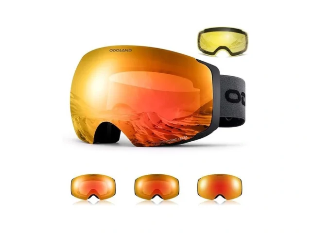 Odoland Photochromic Ski Goggles Interchangeable… Code