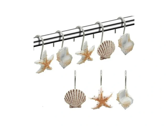 Seashell Shower Curtain Hooks 12pcs Anti Rust… Code