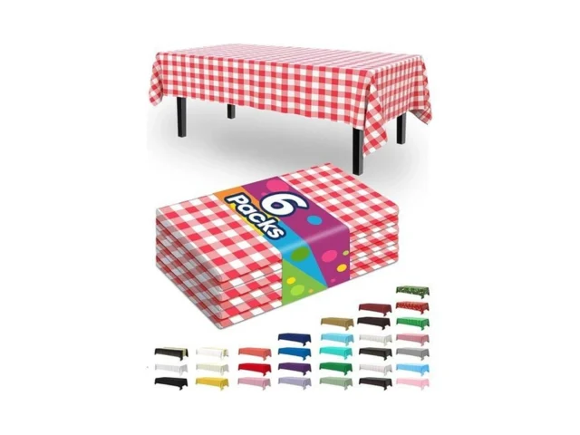 Pureegg Plastic Table Cloth Disposable 6 Pack 54 X… Code