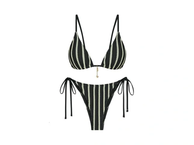 Zaful Black Bathing Suits Crochet Bikini Sets For… Code