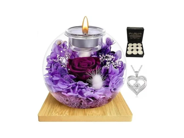 Preserved Roses With Necklace Long-lasting Real… Coupon