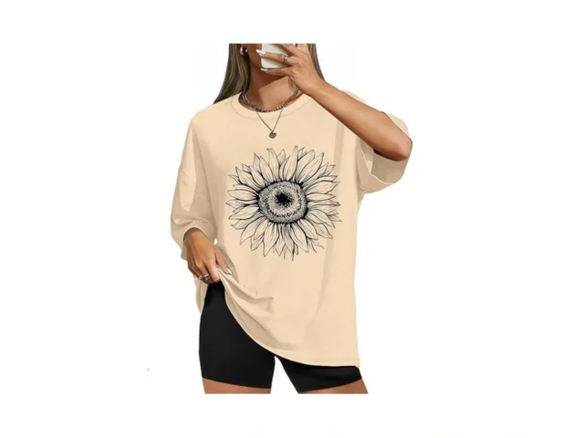 Wiholl Oversized Tshirts For Women Fashion Crewneck…