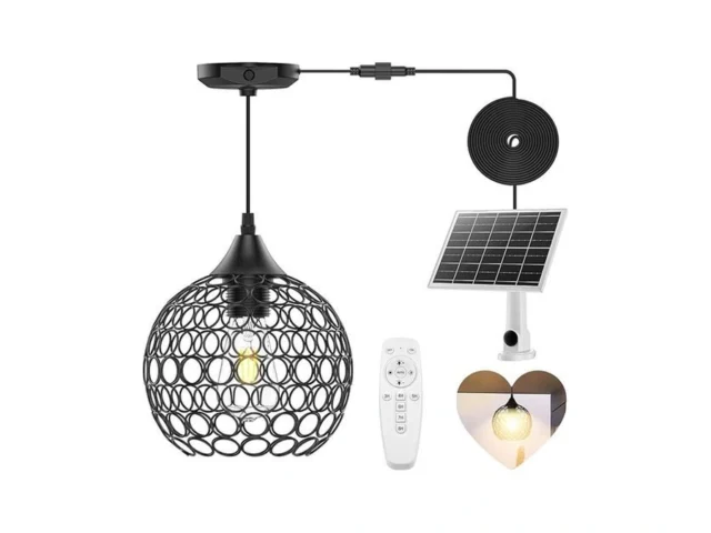 Sunbonar Vintage Hanging Solar Chandelier Dimmable… Code