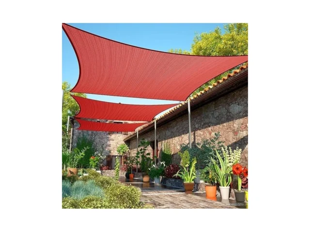Shademart 16 X 16 Red Sun Shade Sail Square Canopy… Code