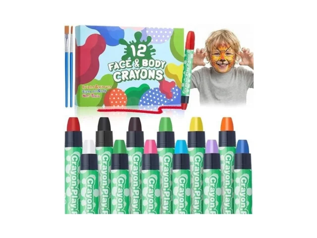 Lictin Face Paint Crayons For Kids 12 Color Water… Code