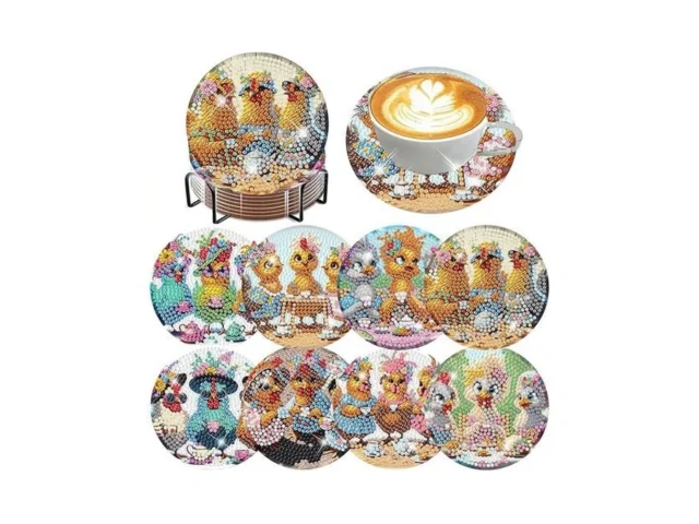 Lophomie 8 Pcs Diamond Art Coasters Kits For Adults… Code
