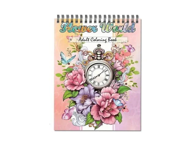 Jadeso Adult Coloring Book – 30 Unique Flowers… Code