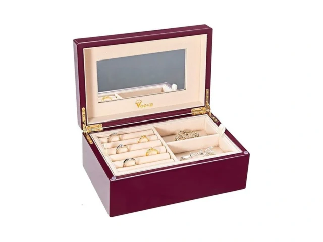 Voova Wooden Jewelry Box Organiser For Women Girls… Code