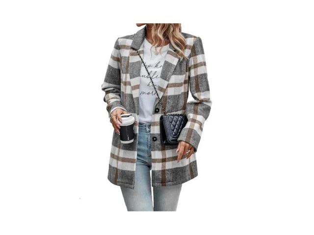 Prettygarden Women Plaid Shacket Jacket Trendy Fall… Code