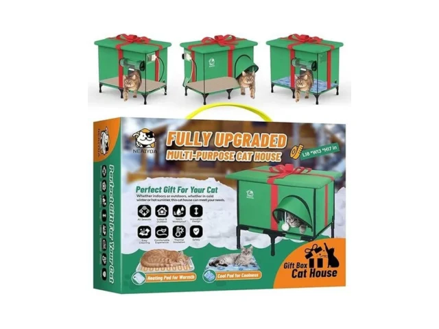Neaiyda Outdoor Heated Cat House Weatherproof And… Code