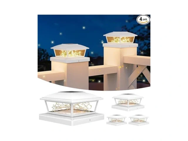Volisun Solar Post Cap Lights Outdoor 4pack White… Code