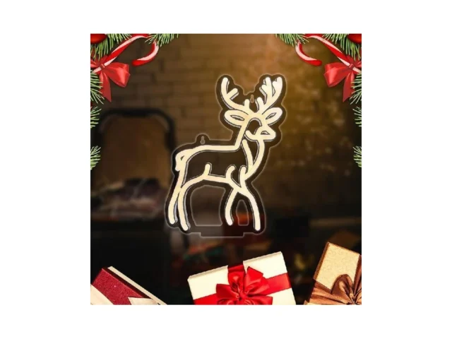 Christmas Reindeer Neon Sign Adjustable Brightness… Code