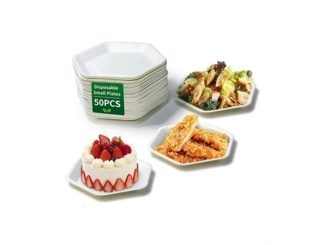 Treemvi-50pack Small Paper Plates 5in Hexagon… Code