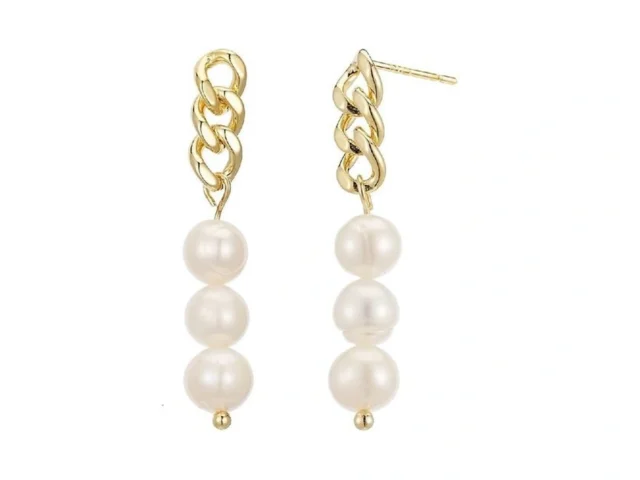 Sylph Pearl Earrings For Women 14k Gold Plated Knot… Code