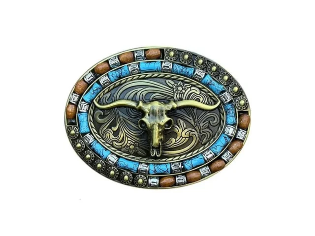 Ziruruton Long Horn Bull Belt Buckles For Men Women…