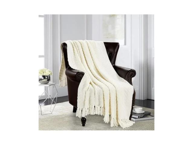 Homeideas Warm Tassel Knit Blanket Throw Size For… Code