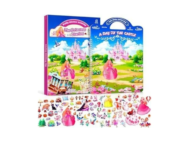 Reusable Sticker Book For Girls Puffy Stickers… Code