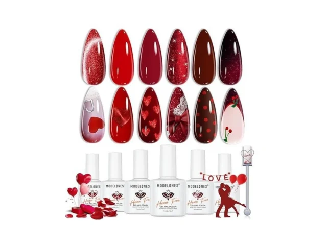 Modelones Red Gel Nail Polish Set 2026 Valentine S… Code