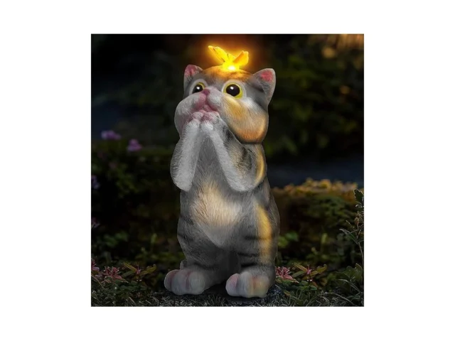 Nebryx Solar Garden Decor Outdoor Statues Cat -… Coupon