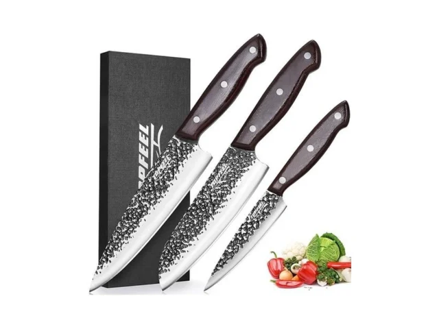 Topfeel Chef Knife 3pcs High Carbon Hand Forged… Code