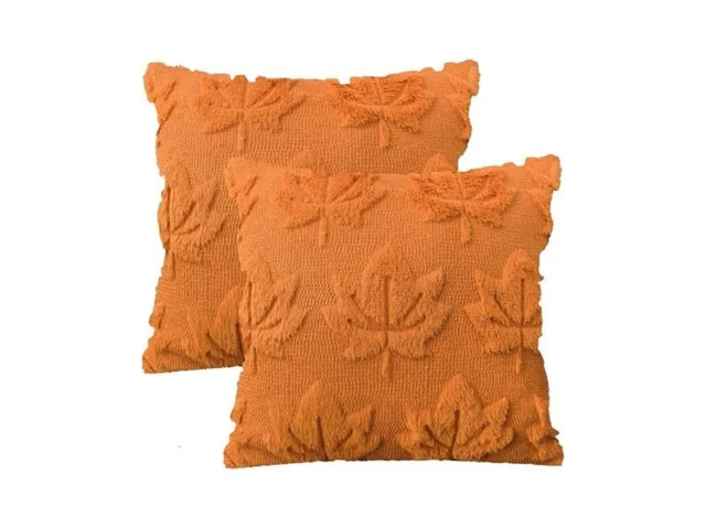 Vfuty Orange Maple Leaf Pillow Covers 18×18 Set Of… Code