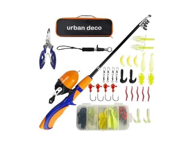 Urban Deco Kids Fishing Pole Portable Telescopic… Code