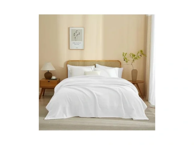 Amwan Cozy Queen Blankets White For Couch Cotton… Coupon