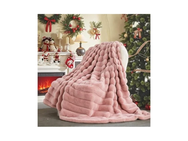 Nexhome Pro Faux Fur Throw Blanket Pink Luxury Soft… Code