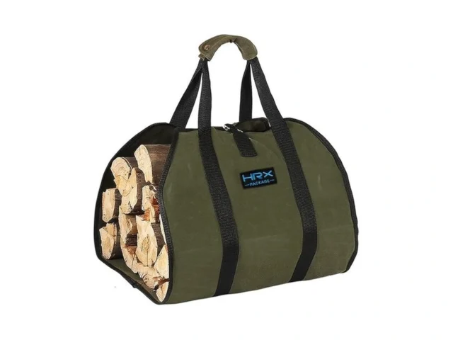 Hrx Package Waxed Canvas Firewood Bag Carrier Water… Code