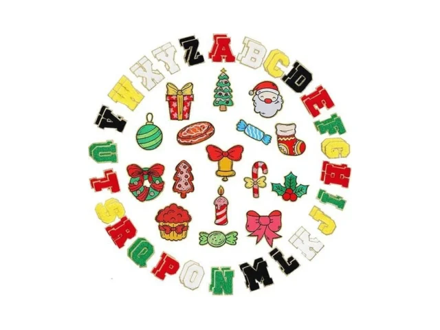68pcs Adhesive Christmas Patches 2 Packs A-z Stick… Code